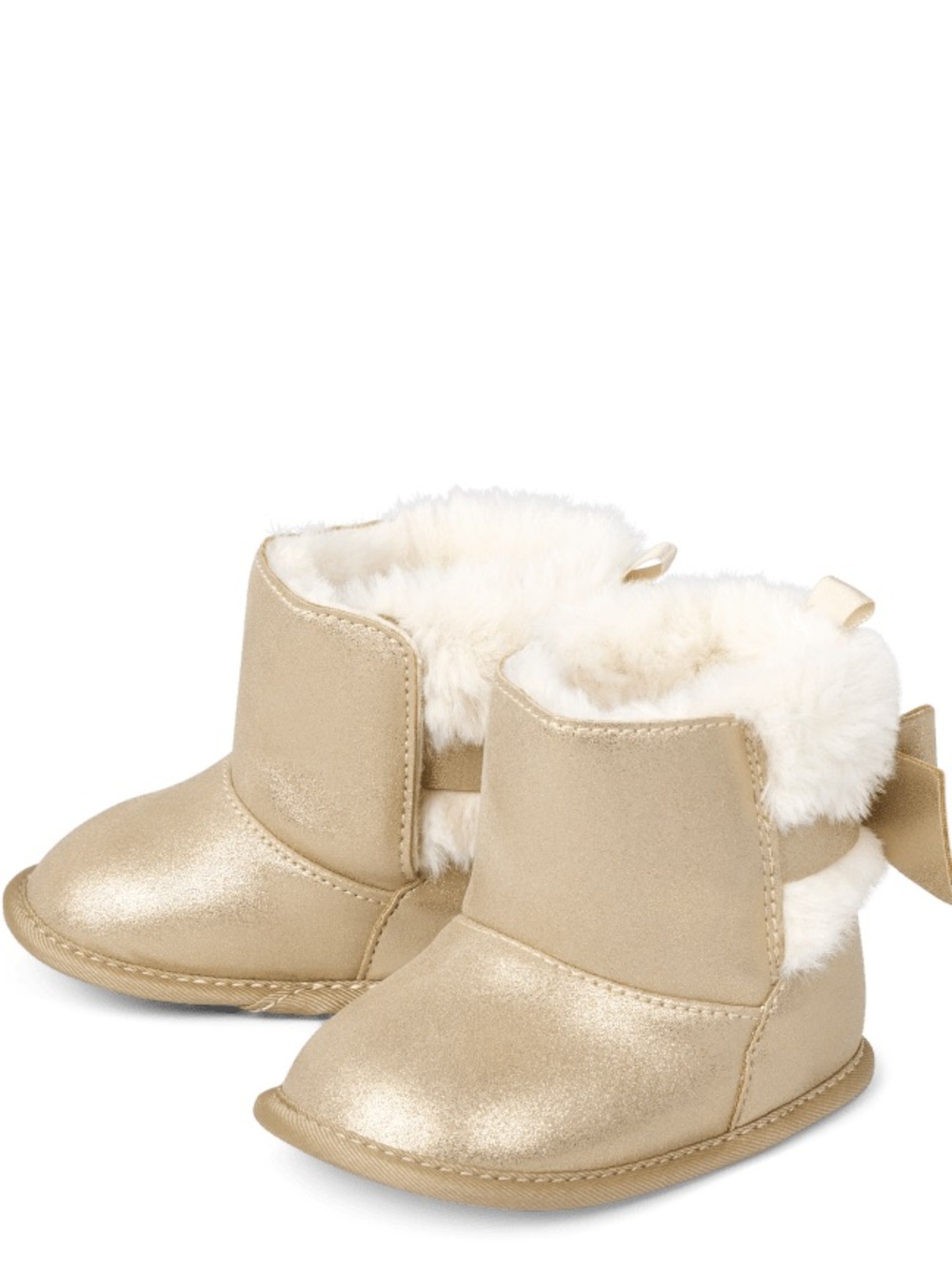 Baby Girls Shimmer Bow Chalet Boots - Metallic